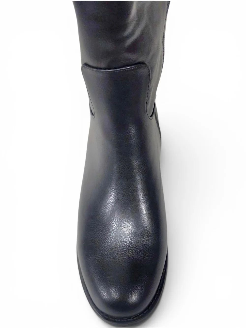 Black Tall Flat Riding Vegan Leather Boots. Free Shipping!!!